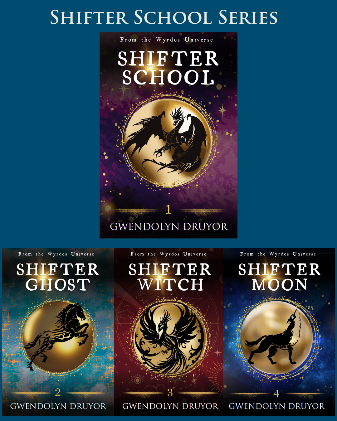 Compilation of Shifter School covers
